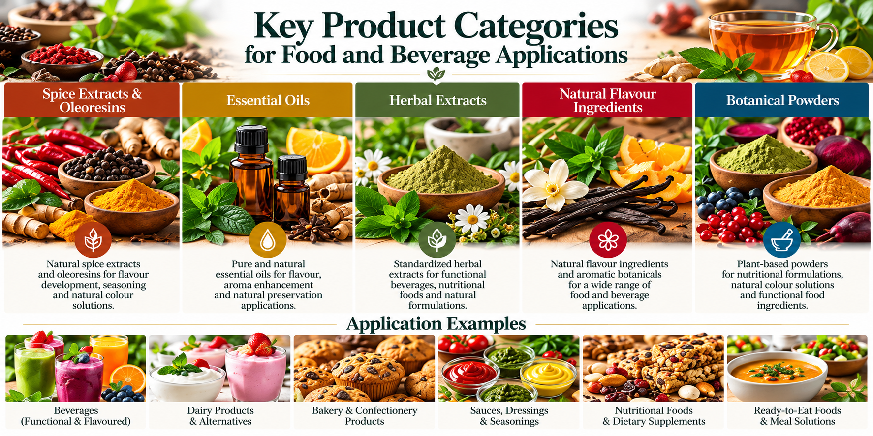Key Product Categories and Application Examples for Food and Beverage Applications