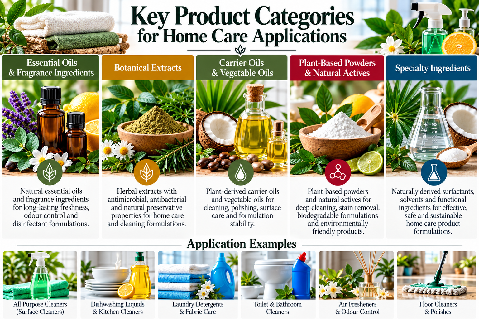 Key Product Categories for Home Care Applications