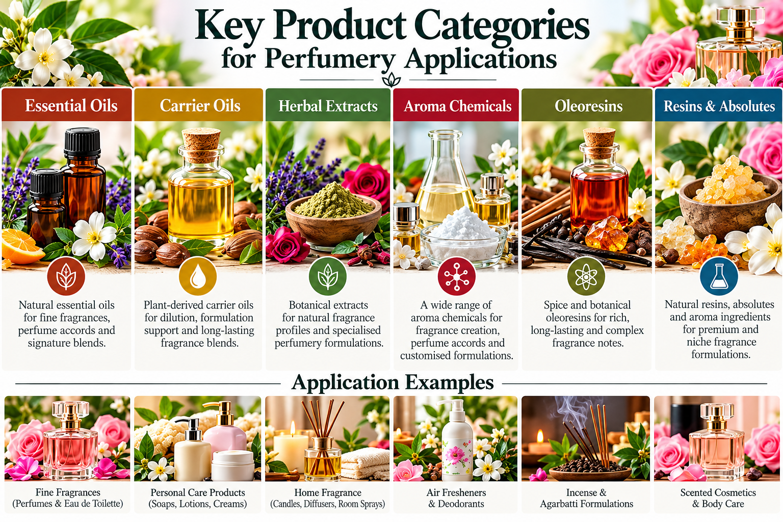 Key Product Categories for Perfumery Applications