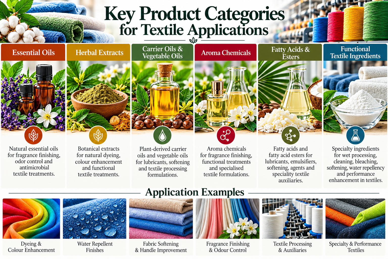 Key Product Categories for Textile Applications