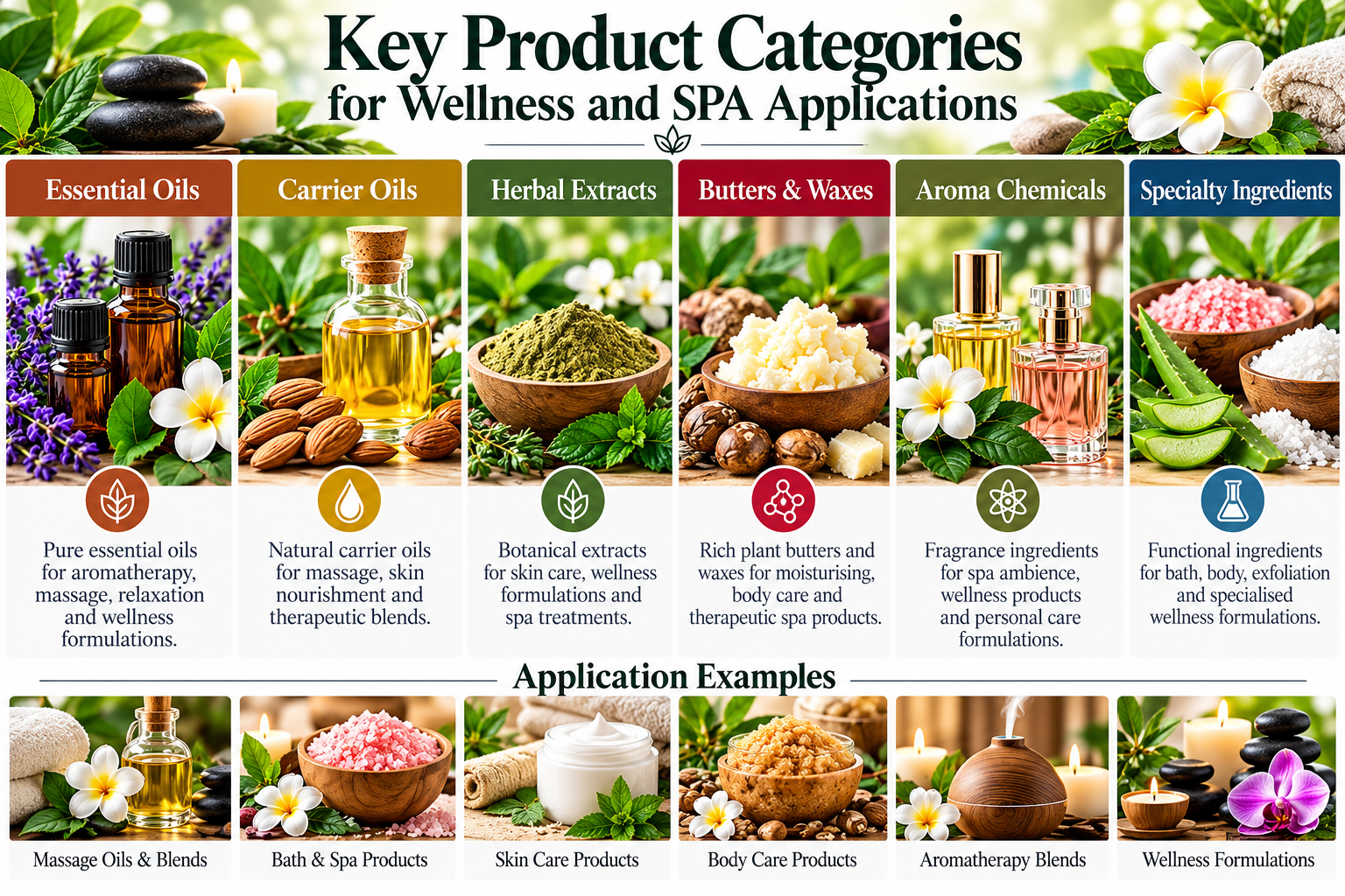 Key Product Categories for Wellness and Spa Applications